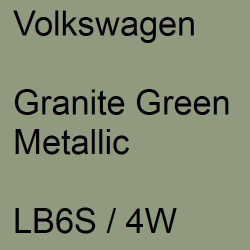 Volkswagen, Granite Green Metallic, LB6S / 4W.